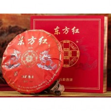2025年番顺茶业1000克东方红百龄熟饼