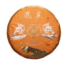 2025年番顺茶业357克孔雀百龄青饼